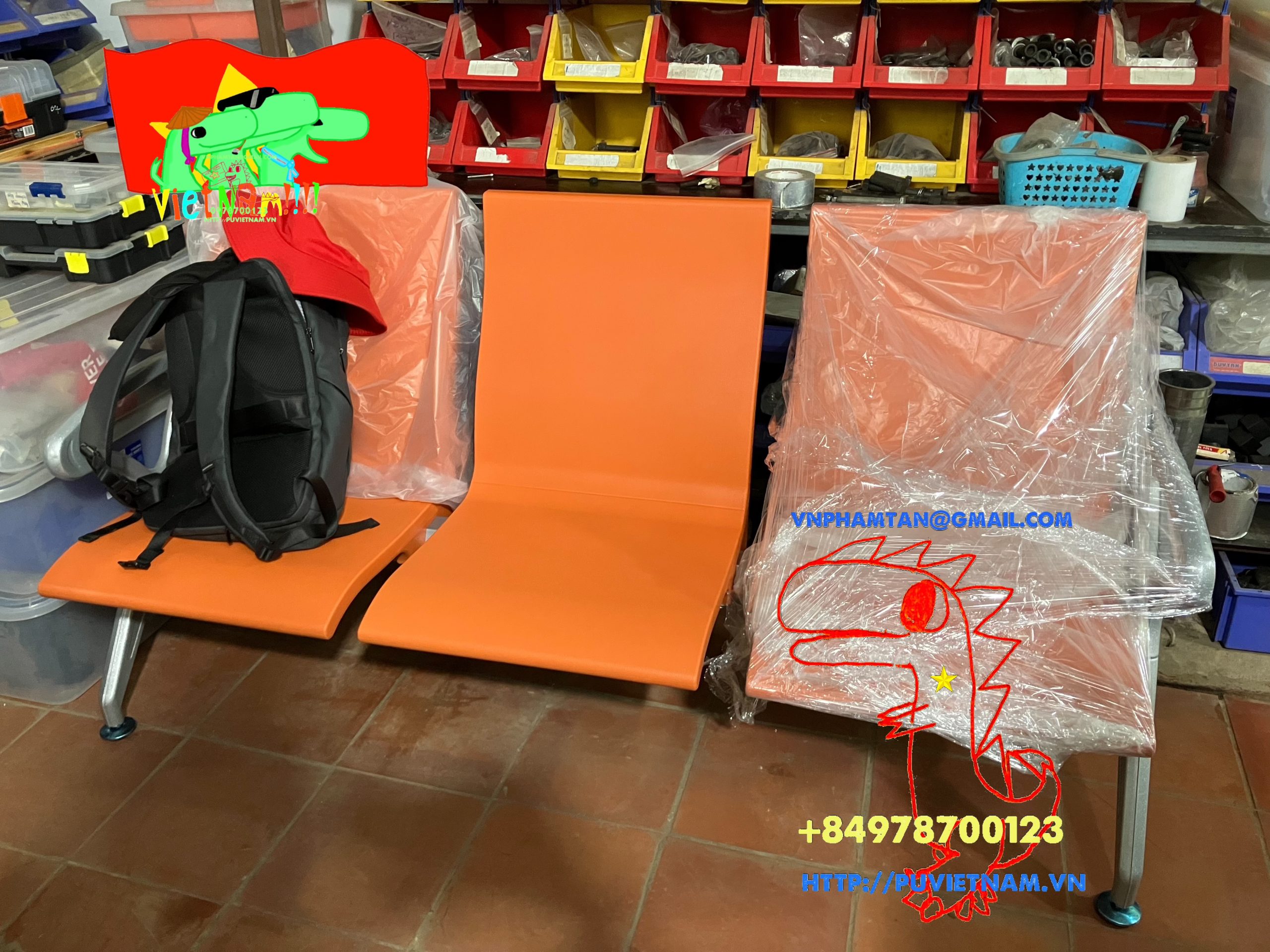 Sản xuất gia công nệm ghế PU sân bay ga tàu, phòng chờ, ghế bệnh viện - Ảnh 7